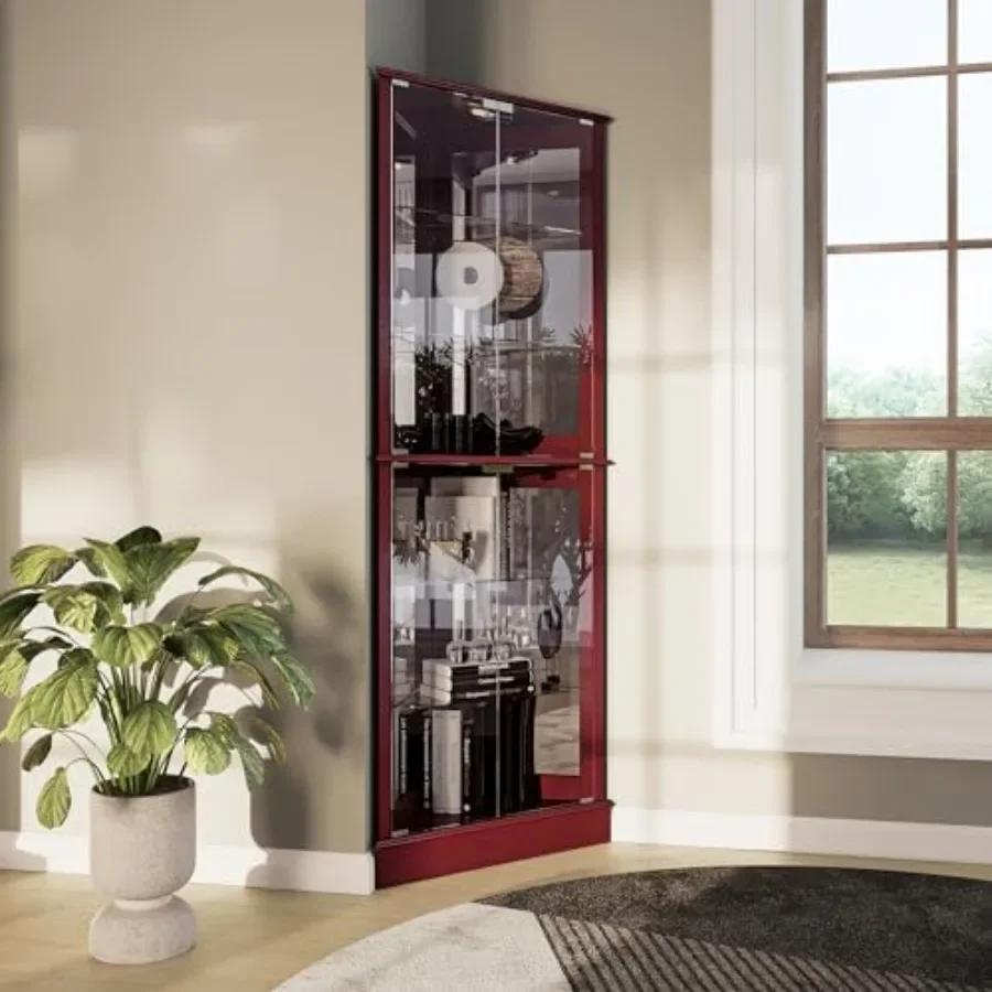 Home Bar And Cabinet - Evde Kullanıma Uygun, Aydınlatmalı Köşe Vitrinli