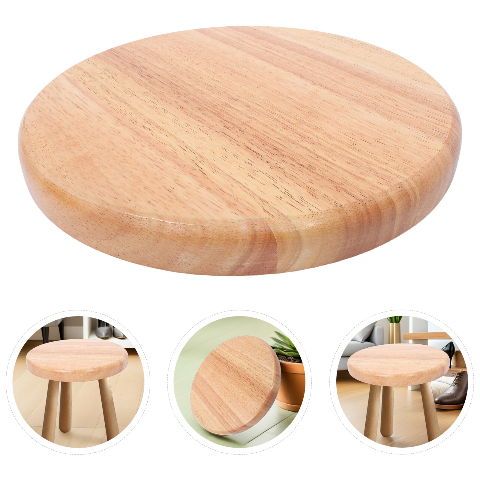 Home Bar Stools - Yuvarlak Ahşap Tabure Oturma Yüzeyi, Ev,