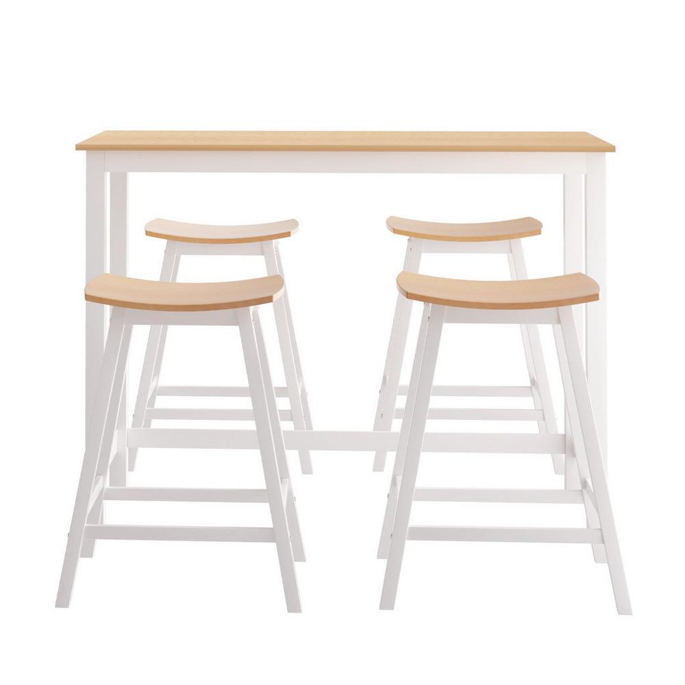Home Bar Stools - Masif Ahşap Bar Masası ve Tabure