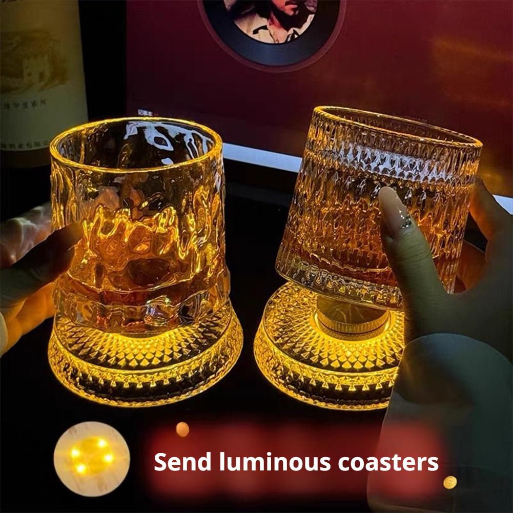 Highball Glass Set - Viski Bardakları Dönen Cam Tabanlı 360