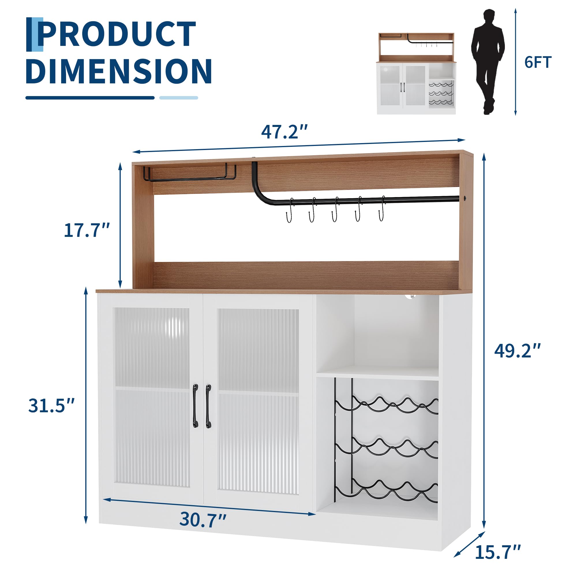 LED Işıklı Şarap Barı Dolabı,  - Home Bar Shelves incelemesi ve fiyatı