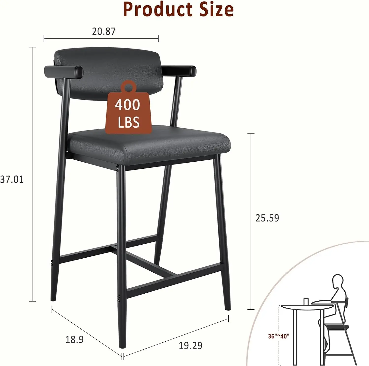Garvee 4 Adet, 37 İnç Yüksekli - Home Bar Stools incelemesi ve fiyatı