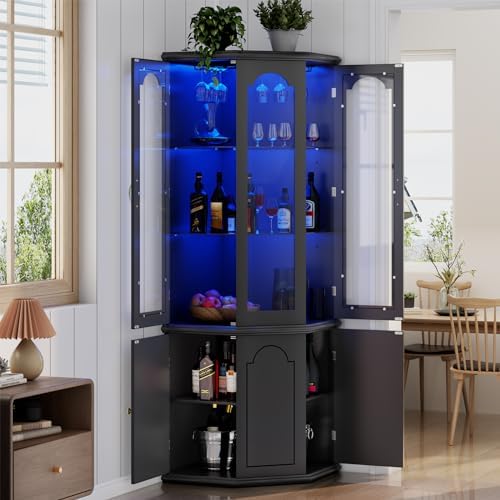 LED Işıklı Köşe Bar Dolabı, Te - Home Bar Shelves incelemesi ve fiyatı